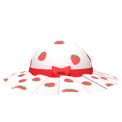 Roblox Item Kawii Ruffled Strawberry Bucket