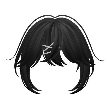 Cute Anime Bangs with Hair Clips Black Roblox Item Rolimon s
