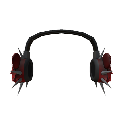 Roblox Item Bear Headphones Spikes Red