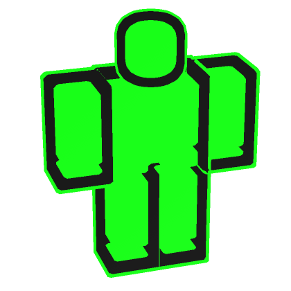 (1.0) Neon Lime Double Outline Full Avatar | Roblox Item - Rolimon's