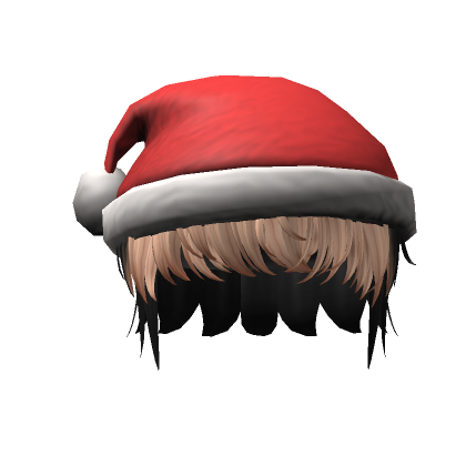 Long Christmas Hair w/ Santa Hat (Blonde) - Roblox