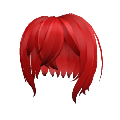 Roblox Item Red Short Anime Hair