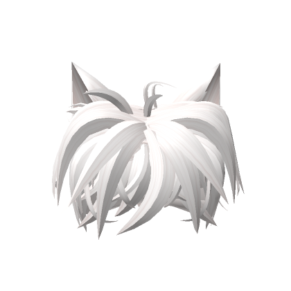 White Cat Ears Hairstyle - Roblox