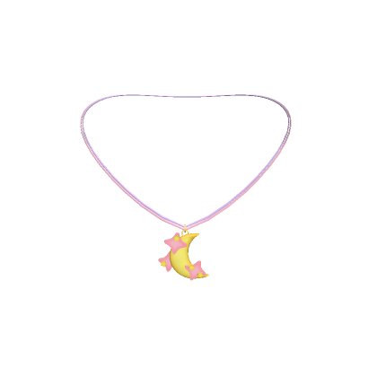 Roblox Item Pink Moon Necklace