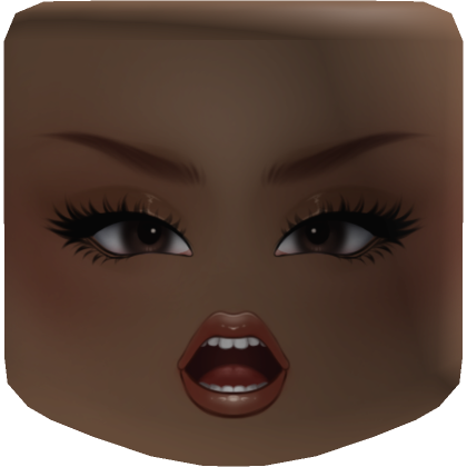 Roblox Item Female Rage Screaming Face Brown Skin Tone