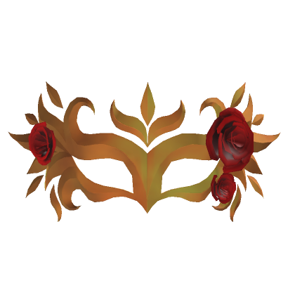 Roblox Item Royal Golden Masquerade Mask With Roses