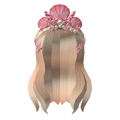 Blonde Mermaid Hair With Pink Crown