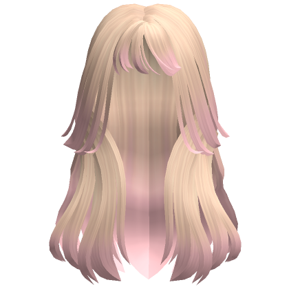 Long Angelic Lush Wavy Hair (Blonde Pink) - Roblox