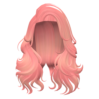 Roblox Item Light Peach Pink Big Curly Long Pageant Hair