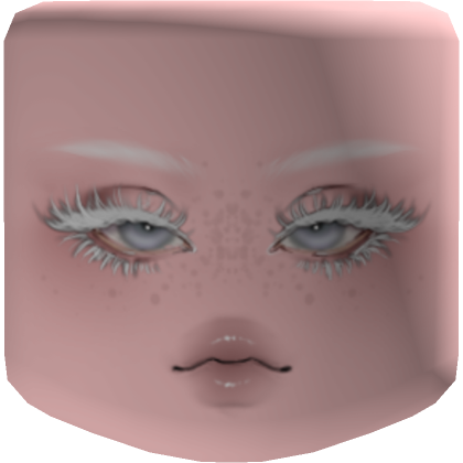 Roblox Item Frosty Lashes Makeup Pink Skin Tone