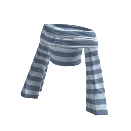 stripe oversized crop top baby blue | Roblox Item - Rolimon's