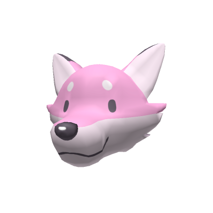 Roblox Item Pastel Pink Fox Head - Kawaii Costume