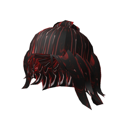 Red & Black Samurai Hair - Roblox