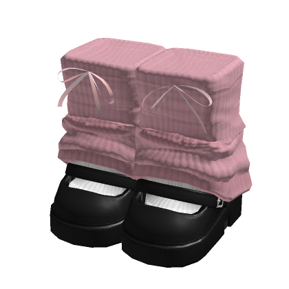 Pink Bow Couette Doll Platforms (Pink Socks) | Roblox Item - Rolimon's