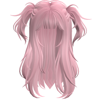 Roblox Item Messy Pigtails Wolf Cut(Pink)