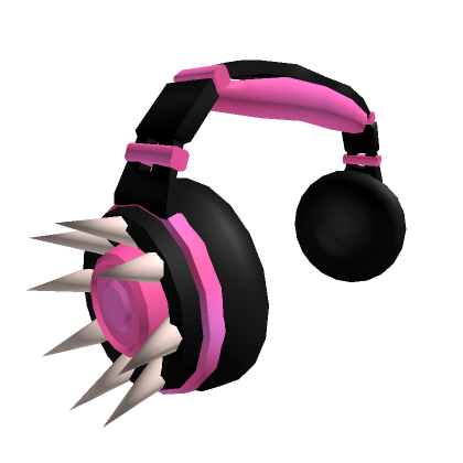 Pink & Black Spikey Headphones | Roblox Item - Rolimon's