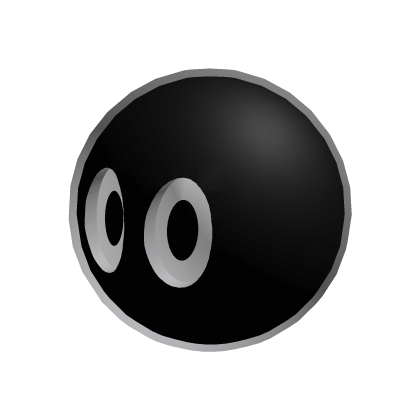Cartoony Outlined Head (Black) - Roblox
