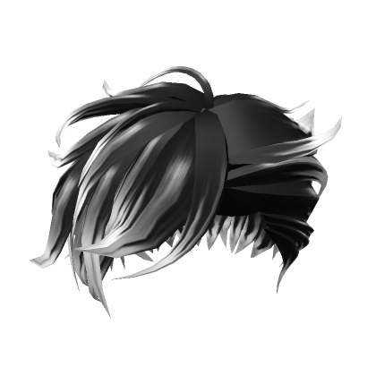 Shy Anime Boy Hair (Black) - Roblox