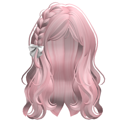 Cabelo de trança lateral(rosa) Roblox