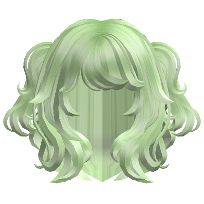 Wispy Flowy Hair - Green - Roblox