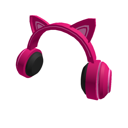Roblox Item Pink Cat Ear Headphones