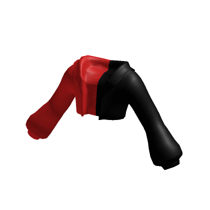 Roblox Item 🍬 Half Black Red Cropped Jacket 🍬