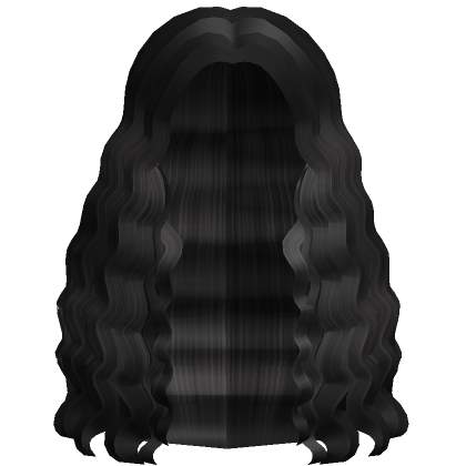 Curly Windy Long Wavy Girl Hair in Black | Roblox Item - Rolimon's