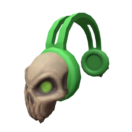 Roblox Item Skull HeadSet (green)