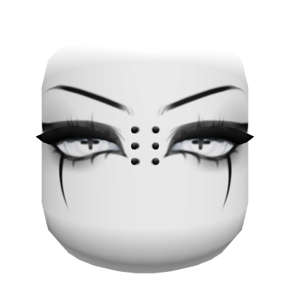 Roblox Item White Goth Makeup Eyes Face Mask
