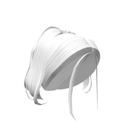 Roblox Item White High Curly Aesthetic Ponytail