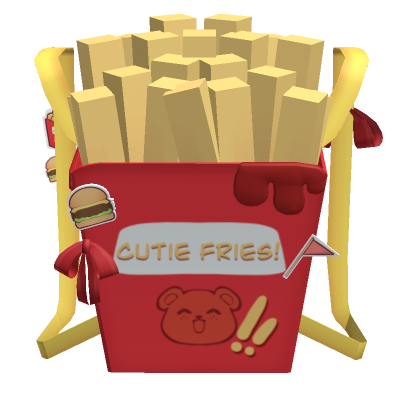 Cute matching french fries bear backpack 1.0 Roblox Item