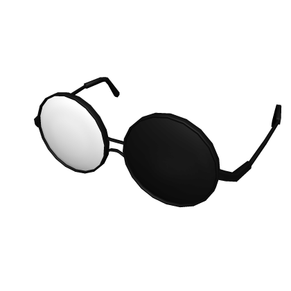 Roblox Item Circle Black&White Glasses