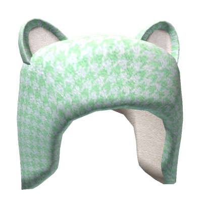 Roblox Item Cute Knit Cat Hat (Green)