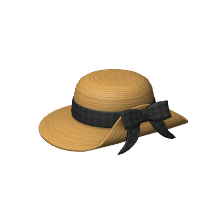 Sun Hat with Black Bow | Roblox Item - Rolimon's