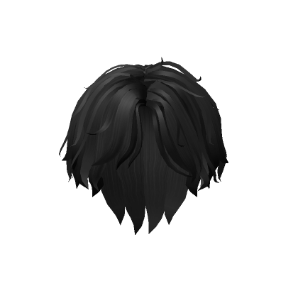 Messy Middle Part Hair - Black | Roblox Item - Rolimon's