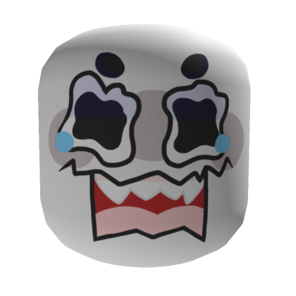 Roblox Item Distraught Screaming Face [Institutional White]