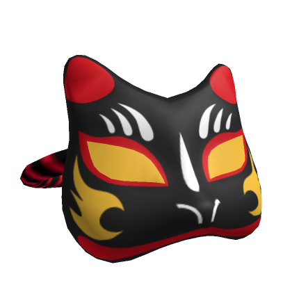 Roblox Item Black Kitsune Mask Side
