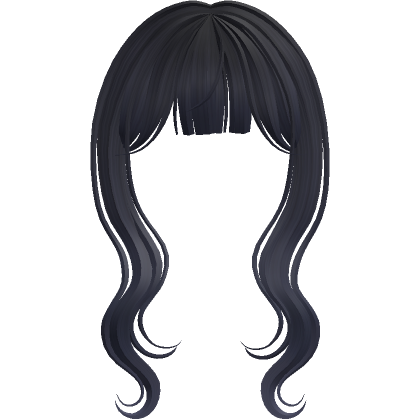 Stylish Anime Waves Hair (Black)'s Code & Price - RblxTrade
