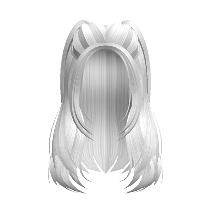 High Pigtail Hair Extension (white)'s Code & Price - RblxTrade