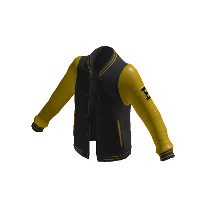 Varsity Jacket Black & Yellow | Roblox Item - Rolimon's
