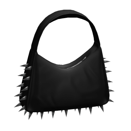 Y2K Black Leather Studded Bag