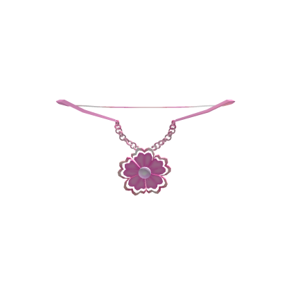 Pink Flower Charm Necklace 1.0