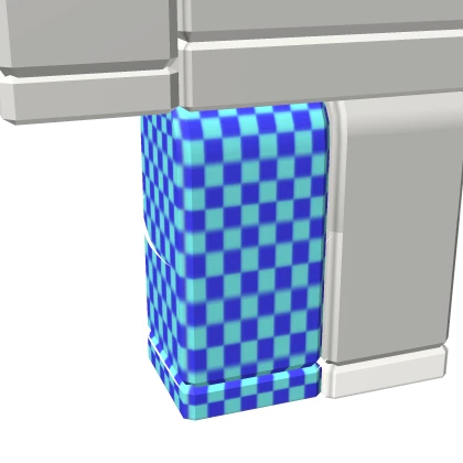 White Blocky R15 Outline Avatar - Right Leg