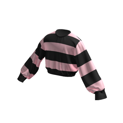 Pink Striped Cropped Sweater's Code & Price - RblxTrade