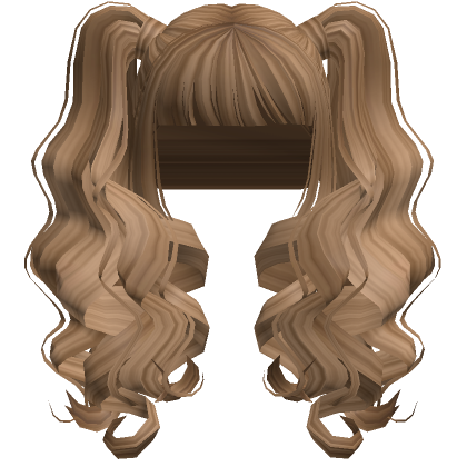 Brown with Blonde Bangs Elegant Curly Hair - Roblox