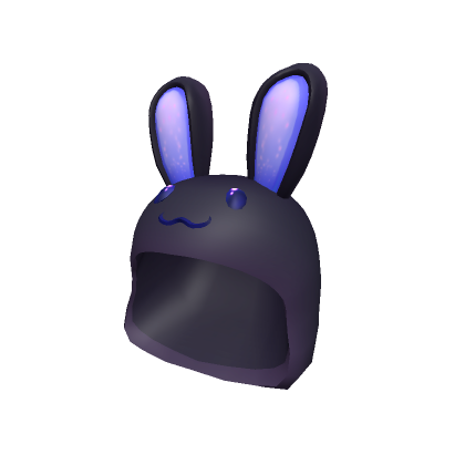Kawaii Bunny Hood in Black/Purple | Roblox Item - Rolimon's