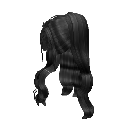 Curly Pigtails Extension in Black - Roblox