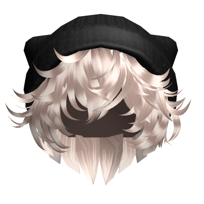 Anime Wolf Cut Hair in Platinum Blonde w/ Beanie's Code & Price - RblxTrade