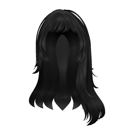 Roblox Item Black Long Messy Doll Hair