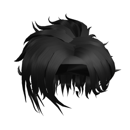 Sleepy Messy Mullet Anime Hair (Black) | Roblox Item - Rolimon's